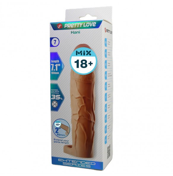 PRETTY LOVE - Hani Extended Penis Sleeve (L:18cm - D:3.9cm)